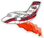BAE 146 160 Fire Bomber Sticker