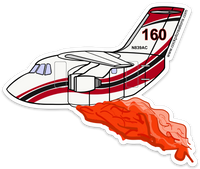 BAE 146 160 Fire Bomber Sticker