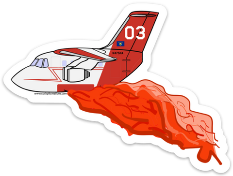 BAE 146 Fire Bomber Neptune Sticker