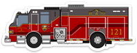 Bexar County Fire Engine Sticker