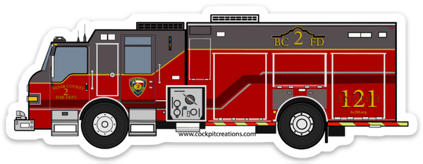 Bexar County Fire Engine Magnet