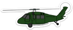 UH-60 Black Hawk Army Green Helicopter Sticker