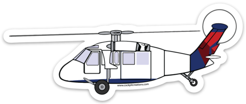 Black Hawk Mother D  (no nose window) Sticker