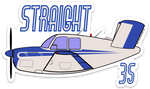 Bonanza V-tail Straight 35 Sticker