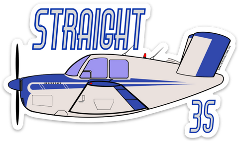 Bonanza V-tail Straight 35 Sticker