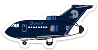 Braniff Cowboy 727 Sticker