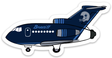 Braniff Cowboy 727 Sticker