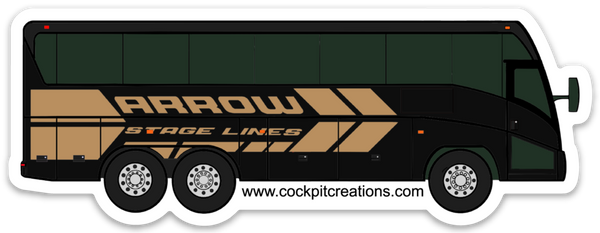 Bus ARROW Black Sticker