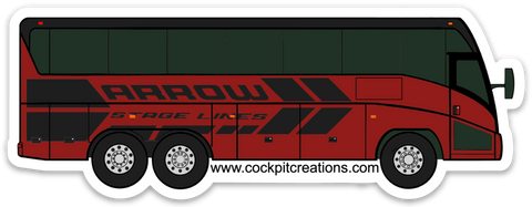 Bus ARROW Red Sticker