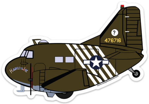 C-47 Hairless Joe Yankee Air Museum Sticker