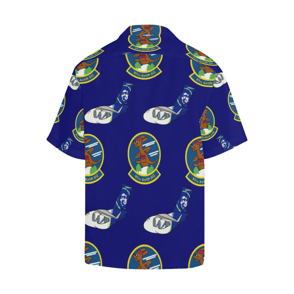 97th Airlift Sq Blue Hawaiian Shirt ...Shipping Included!!!