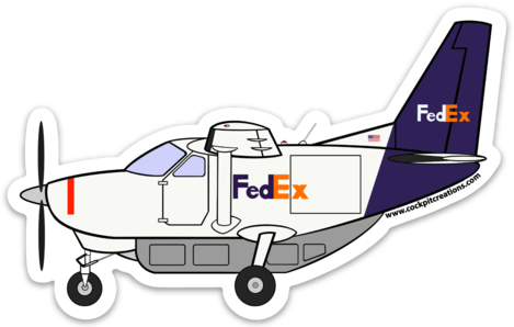 Caravan FedEx Sticker