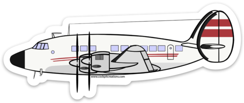 L-1049 Lockheed Constellation TWA Sticker