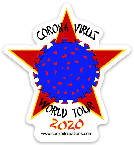 Corona Virus World Tour 2020 Sticker