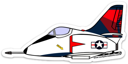 A-4 Skyhawk Mother D (no tank) Sticker