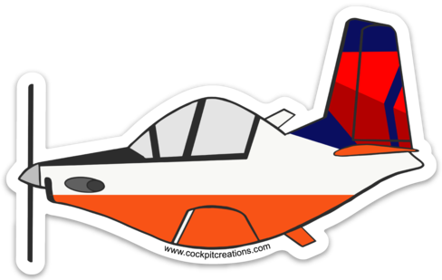 T-6 Texan II Navy Mother D Sticker