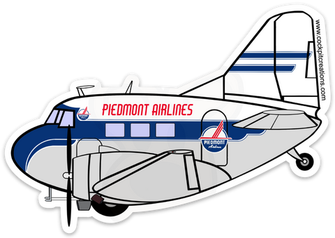 DC-3 Piedmont Airlines Sticker