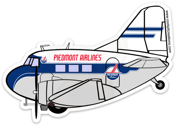 DC-3 Piedmont Airlines Sticker