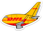 B 767 DHL Sticker