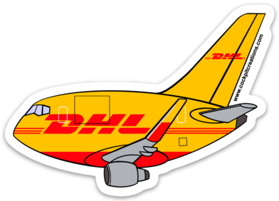 B 767 DHL Sticker