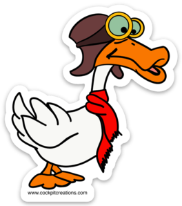 Professional Aviator Duck Sticker