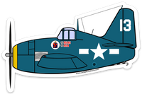 F6F Hellcat "Diz" Laird Red Rippers Sticker