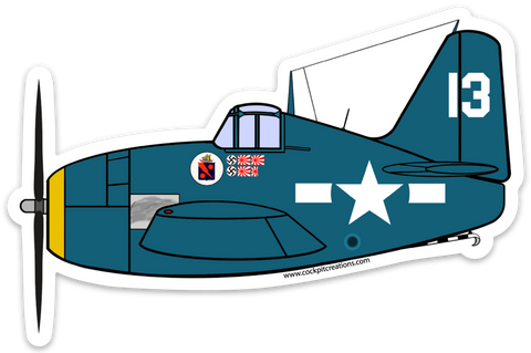F6F Hellcat "Diz" Laird Red Rippers Sticker