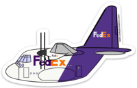 C-130 FedEx Sticker