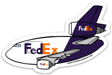 DC-10 FedEx Sticker