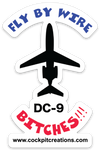 Fly By Wire DC-9 Sticker