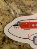 737 Janet Alien Sticker