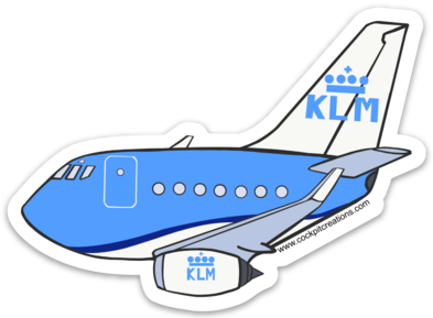 KLM 737 Sticker