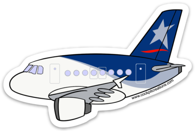 A 320 LAN Chile Sticker