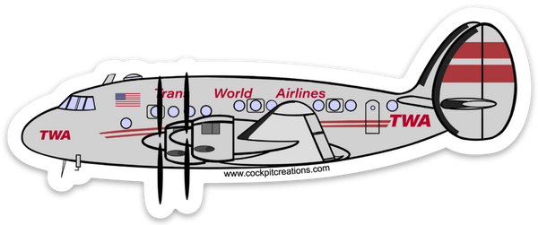 Lockheed Constellation Old TWA Sticker