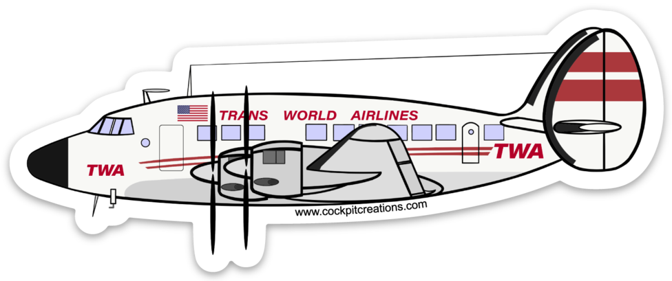 Twa Sticker Lockheed Constellation TWA New Sticker – Cockpit Creations