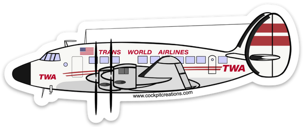 Lockheed Constellation TWA New Sticker