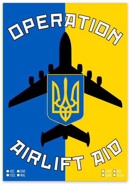 AN-225 Coffee Label Sticker