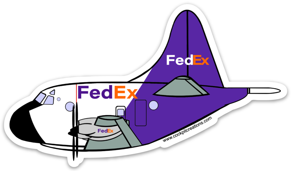 P-3 FedEx Sticker โ Cockpit Creations