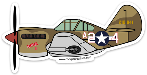 P-40 MONA II Tuskegee Sticker