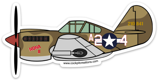 P-40 MONA II Tuskegee Sticker