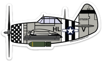 P-47 Thunderbolt Silver Sticker