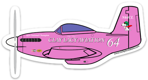 P-51 Clay Lacy Sticker