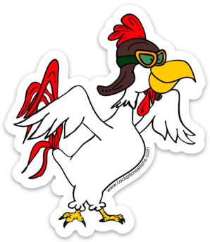 Pilot Rooster Sticker