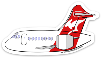 B 717 Qantas Sticker