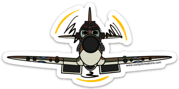 Spencer the Spitfire Sticker