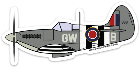 Spitfire D-Day Gray Sticker