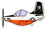 T-6 Texan II VT-6 "Six Shooters" Sticker
