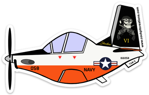 T-6 Texan II VT-6 "Six Shooters" Sticker