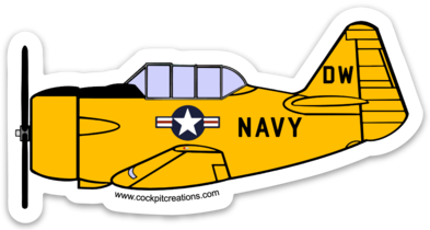 T-6 Texan Navy Sticker