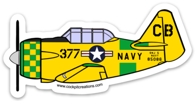 T-6 Texan DeWolf Sticker